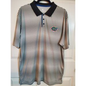 Colosseum Men's Polo Size XL Polyester Top/Shirt Black stripes Florida Gators